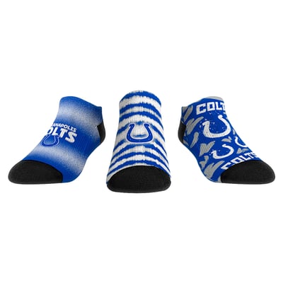  Indianapolis Colts Rock Em Unisex Make Some Noise Three-Pack Low-Cut Socks Set - Blue