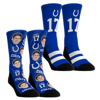 Daniel Jones Indianapolis Colts Rock Em Unisex Player Football Guy Two-Pack Crew Sock Set