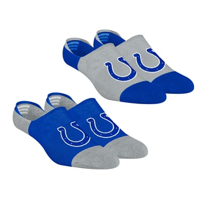 Indianapolis Colts Rock Em Unisex Two-Pack Team Color No Show Socks