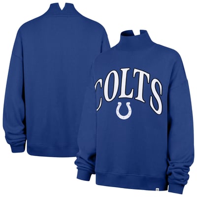 Indianapolis Colts '47 Women's Oversized Vantage Mock Neck Sweatshirt - Royal