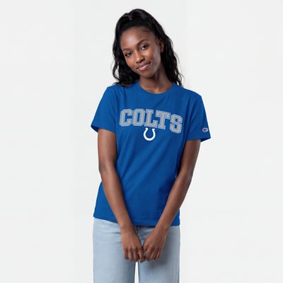 Indianapolis Colts Champion Women's Arched Over Logo T-Shirt - Royal
