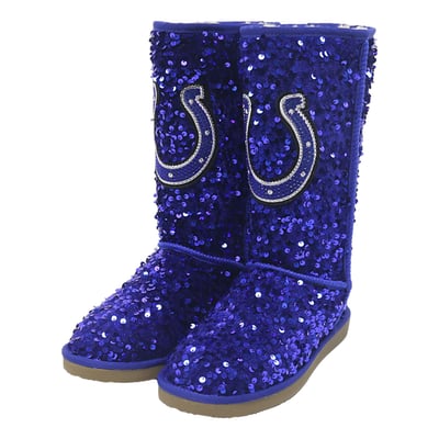  Indianapolis Colts FABGATING by Cuce Women's Tall Sequin Boots - Royal