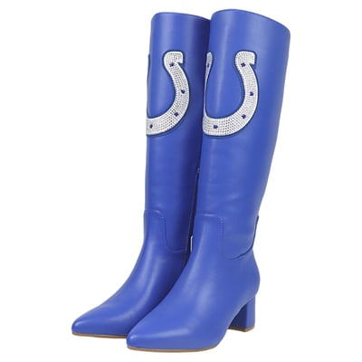  Indianapolis Colts FABGATING by Cuce Women's Vegan Leather Classic Team Boots - Royal