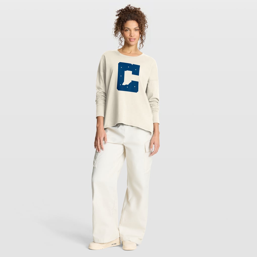 Women's Fanatics Cream Indianapolis Colts Dove Legacy Long Sleeve T-Shirt