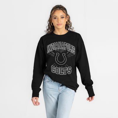 Indianapolis Colts Gameday Couture Women's Spotlight Oversized Long Sleeve T-Shirt - Black