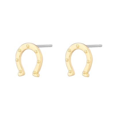  Indianapolis Colts LUV AJ Women's Logo Stud Earrings - Gold