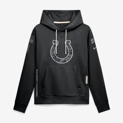  Indianapolis Colts Nike Women's 2026 Salute to Service Sideline Dri-FIT Pullover Hoodie - Black