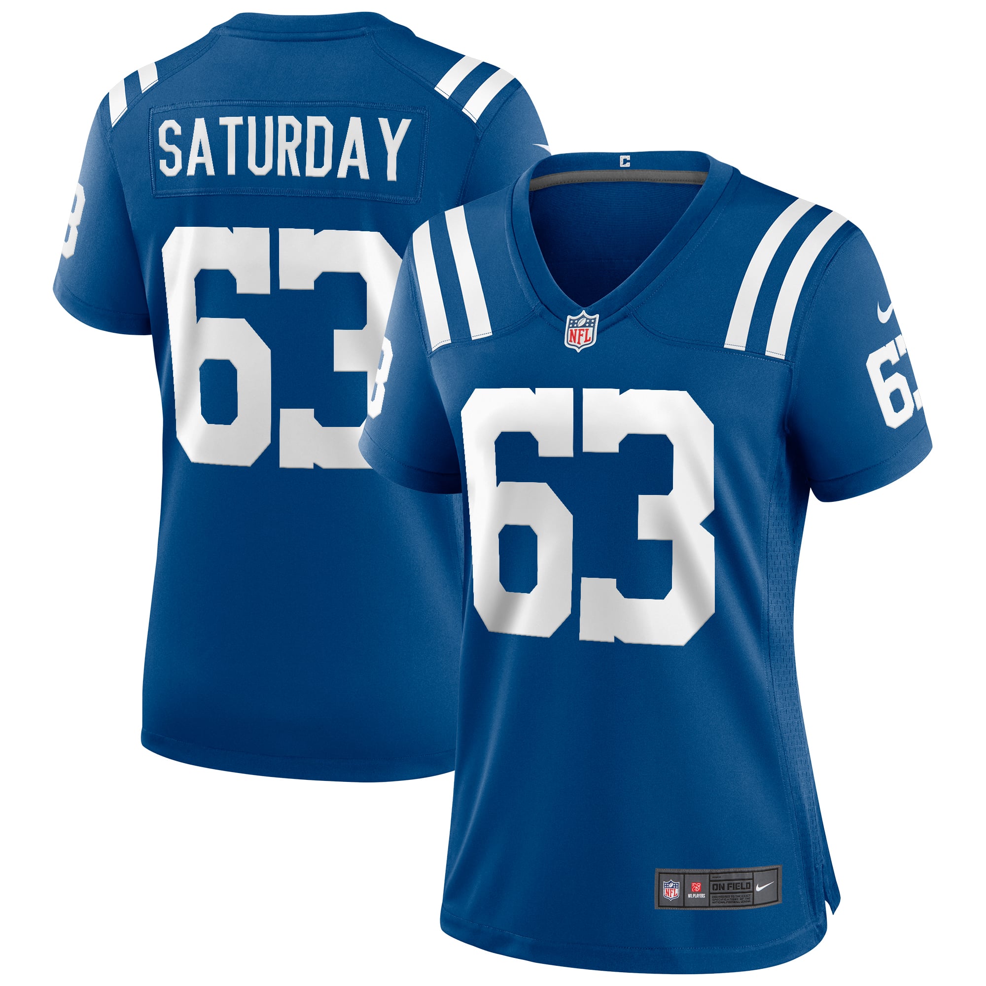 Women's Nike Jeff Saturday Royal Indianapolis Colts Game Retired