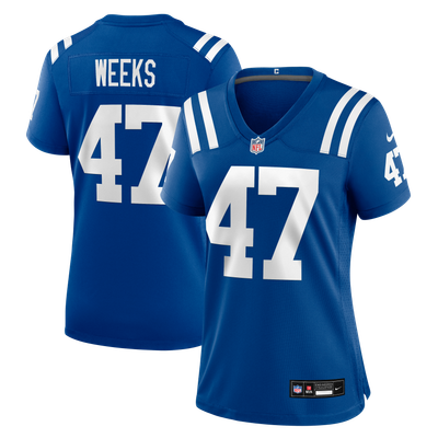 West Weeks Indianapolis Colts Nike Women's Team Game Jersey - Royal