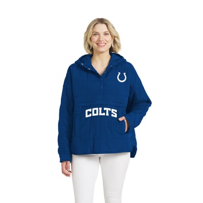  Indianapolis Colts WEAR by Erin Andrews Women's Woven Packable Jacket - Royal