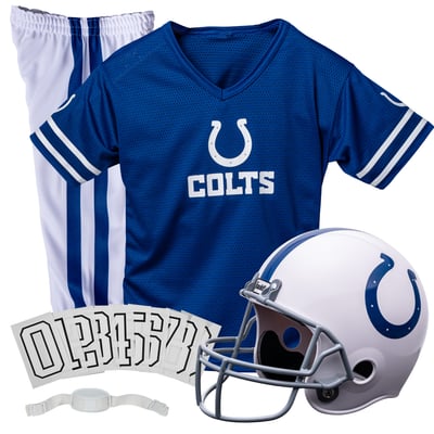 Indianapolis Colts Franklin Sports Youth NFL Deluxe Uniform Set - Royal
