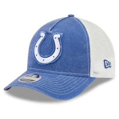  Indianapolis Colts New Era Youth Fan 9FORTY M-Crown A-Frame Trucker Adjustable Hat - Royal