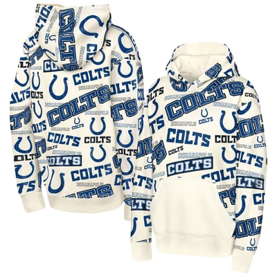 Indianapolis Colts Outerstuff Youth Shake & Bake Hoodie - Cream