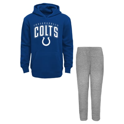 Indianapolis Colts Outerstuff Youth Step By Step Hoodie & Pants Set - Royal/Gray