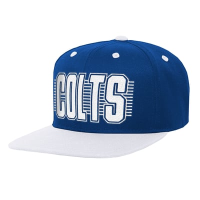 Indianapolis Colts Outerstuff Youth Snapback Hat - Royal/White