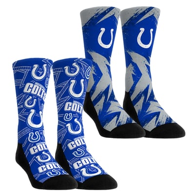  Indianapolis Colts Rock Em Youth Game Day Two-Pack Crew Sock Set - Blue