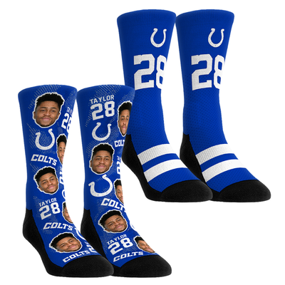 Jonathan Taylor Indianapolis Colts Rock Em Youth Player Football Guy Two-Pack Crew Sock Set