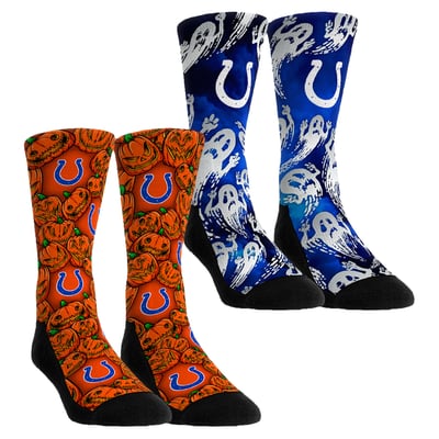  Indianapolis Colts Rock Em Youth Halloween Crew Socks 2-Pack Set - Orange