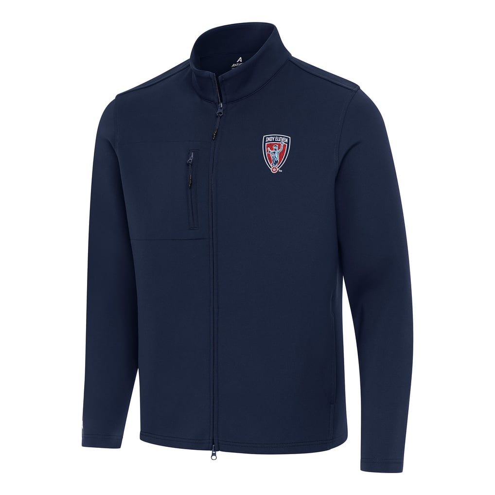 Indy Eleven Antigua Objection Double-Brushed Full-Zip Jacket - Navy