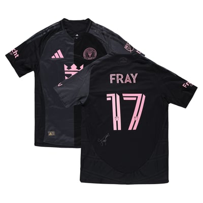 Ian Fray Inter Miami CF Autographed Fanatics Authentic Match-Used #17 Black Jersey from the 2025 MLS Season - Size L