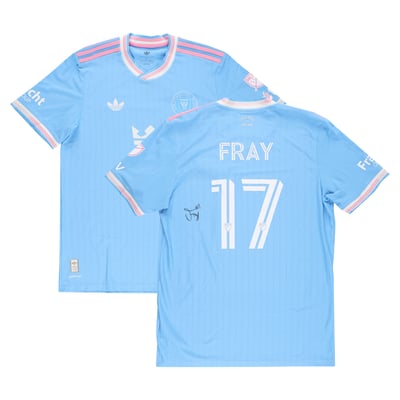 Ian Fray Inter Miami CF Autographed Fanatics Authentic Match-Used #17 Blue Jersey from the 2025 MLS Season - Size L