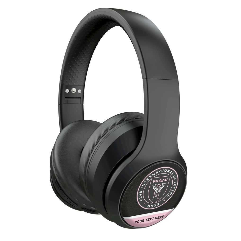 Inter Miami CF Keyscaper Personalized Solid Wireless Bluetooth Headphones With Case