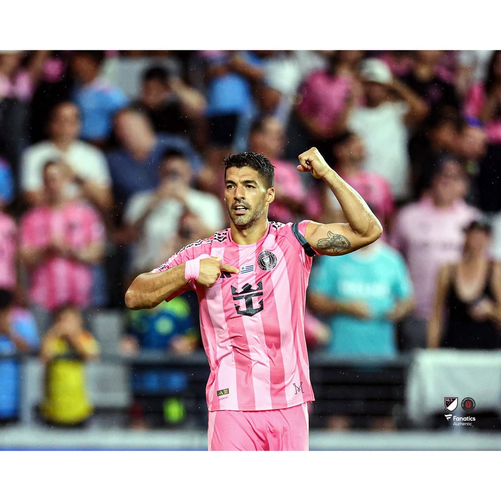 Luis Suarez Inter Miami CF Unsigned Fanatics Authentic Goal Celebration Photograph
