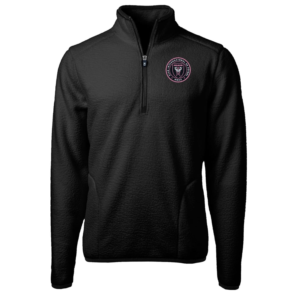 Inter Miami CF Cutter & Buck Cascade Eco Fleece Quarter-Zip Jacket - Black