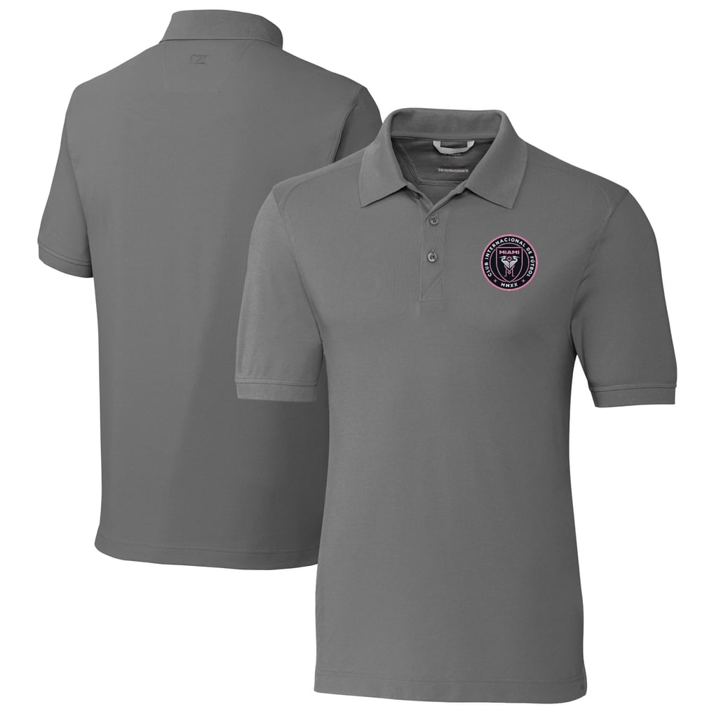 Inter Miami CF Cutter & Buck Advantage Eco Tri-Blend Pique Polo - Gray