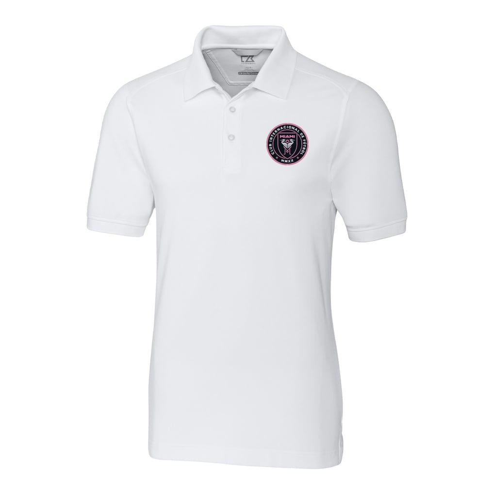 Inter Miami CF Cutter & Buck Advantage Eco Tri-Blend Pique Polo - White