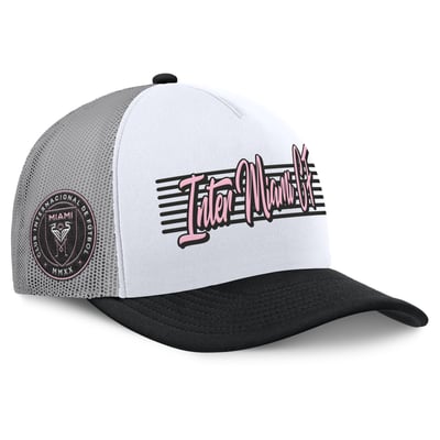 Inter Miami CF Fanatics On Deck A-Frame Trucker Adjustable Hat - White