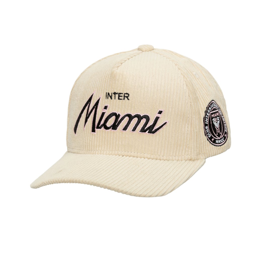 Inter Miami CF Mitchell & Ness Corduroy Off Pro Crown Adjustable Hat - Cream