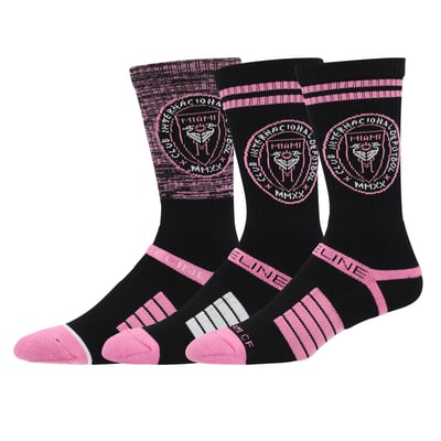 Inter Miami CF Strideline Premium 3-Pack Knit Crew Socks Set