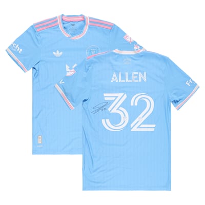 Noah Allen Inter Miami CF Autographed Fanatics Authentic Match-Used #32 Blue Jersey from the 2025 MLS Season - Size M