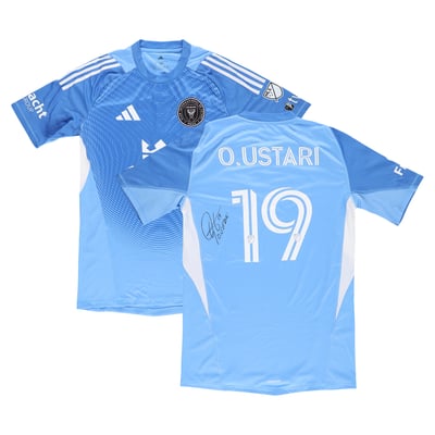 Oscar Ustari Inter Miami CF Autographed Fanatics Authentic Match-Used #19 Blue Jersey from the 2025 MLS Season - Size XL