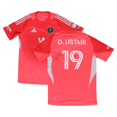 Oscar Ustari Inter Miami CF Autographed Fanatics Authentic Match-Used #19 Red Jersey from the 2025 MLS Season - Size XL