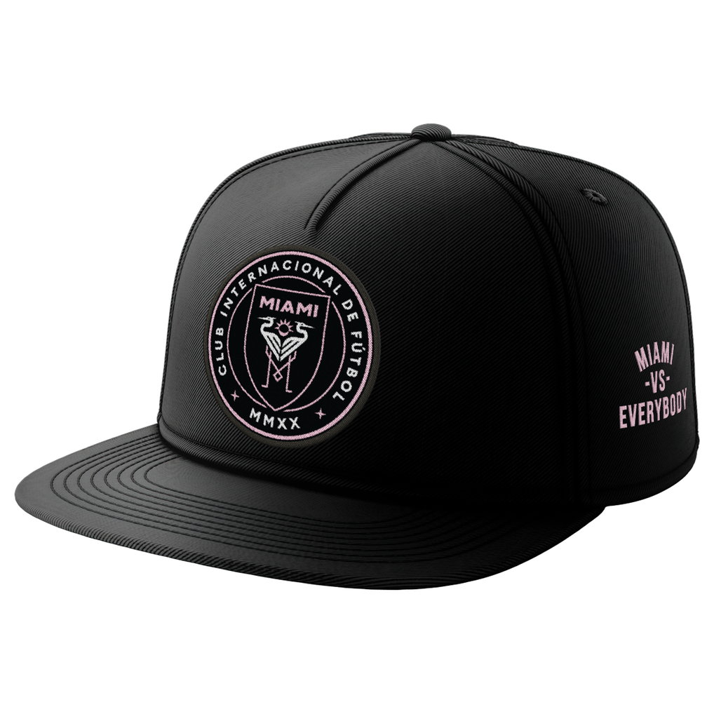 Inter Miami CF Paper Planes Unisex Snapback Hat - Black