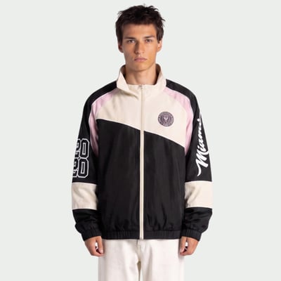 Inter Miami CF The Wild Collective Unisex Oversized Full-Zip Track Jacket - Black/Cream