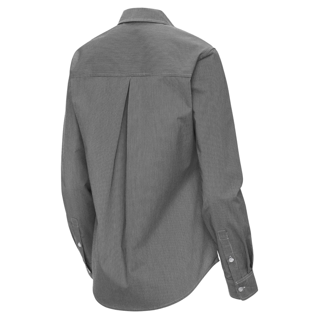 Inter Miami CF Antigua Women's Porter Woven Tri-Blend Long Sleeve Button-Up Shirt - Black