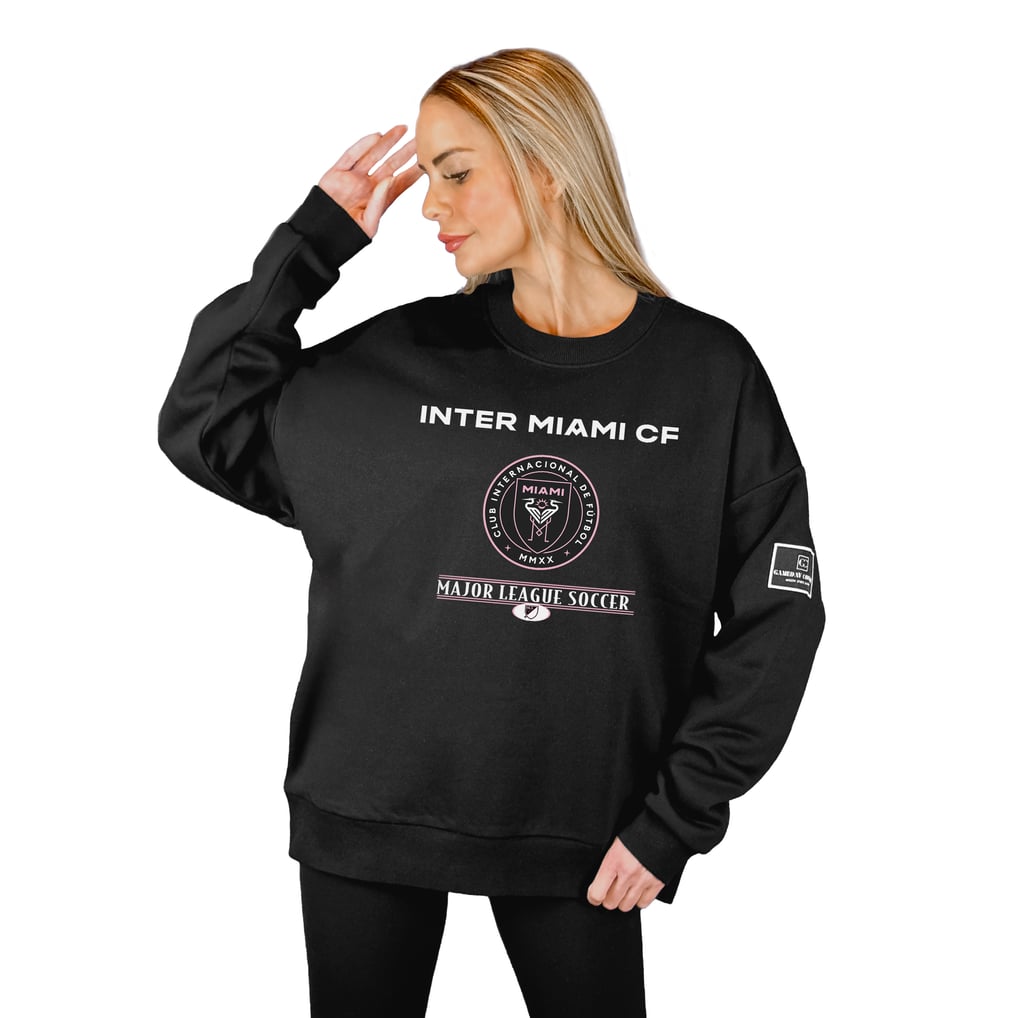 Inter Miami CF Gameday Couture Women's Oversized Players Only Black Label Premium Sweatshirt - Black