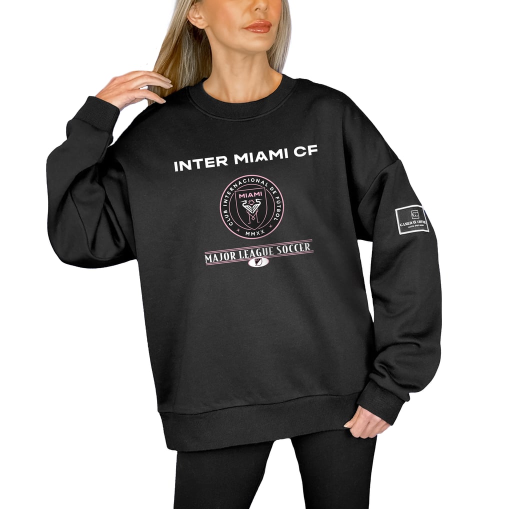 Inter Miami CF Gameday Couture Women's Oversized Players Only Black Label Premium Sweatshirt - Black