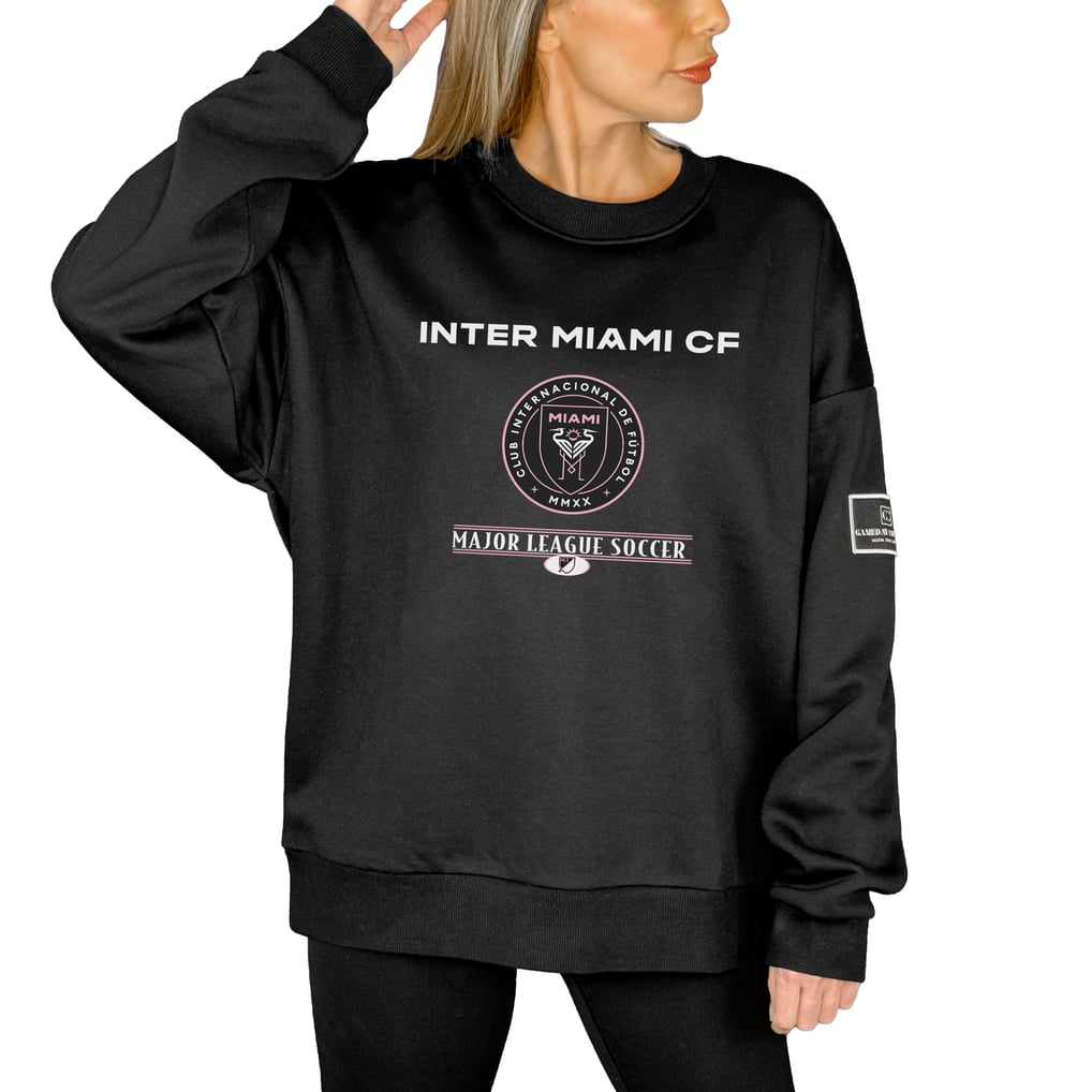 Inter Miami CF Gameday Couture Women's Oversized Players Only Black Label Premium Sweatshirt - Black
