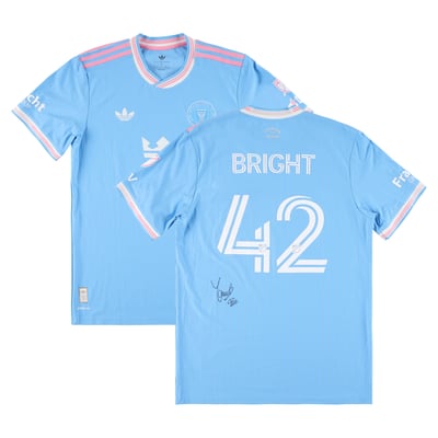 Yannick Bright Inter Miami CF Autographed Fanatics Authentic Match-Used #42 Blue Jersey from the 2025 MLS Season - Size L