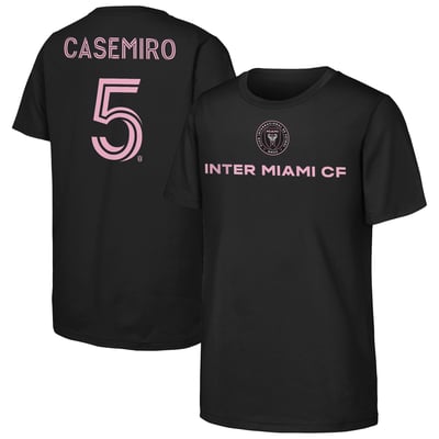 Carlos Casemiro Inter Miami CF Outerstuff Youth Name & Number T-Shirt - Black
