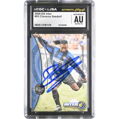Clarence Seedorf Inter Milan Autographed 2000 DS Inter #65 CGC Authenticated AUTO 10 Card