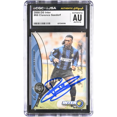 Clarence Seedorf Inter Milan Autographed 2000 DS Inter #66 CGC Authenticated AUTO 10 Card