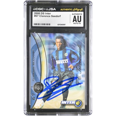 Clarence Seedorf Inter Milan Autographed 2000 DS Inter #67 CGC Authenticated AUTO 10 Card