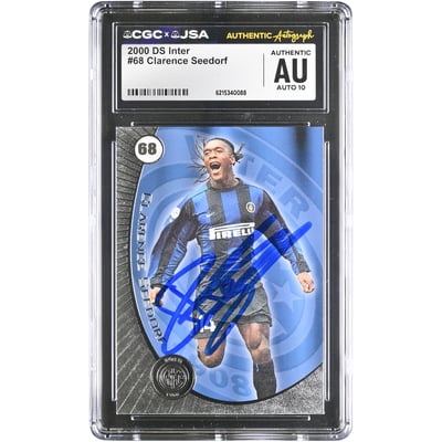 Clarence Seedorf Inter Milan Autographed 2000 DS Inter #68 CGC Authenticated AUTO 10 Card