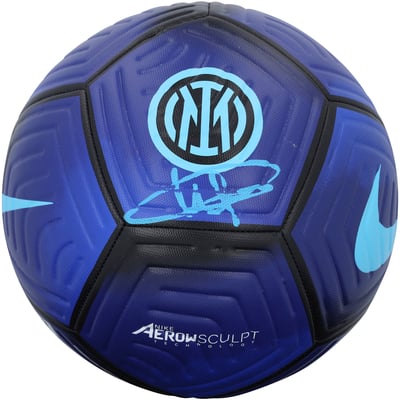 Wesley Sneijder Inter Milan Autographed Fanatics Authentic Nike Black/Blue Soccer Ball 