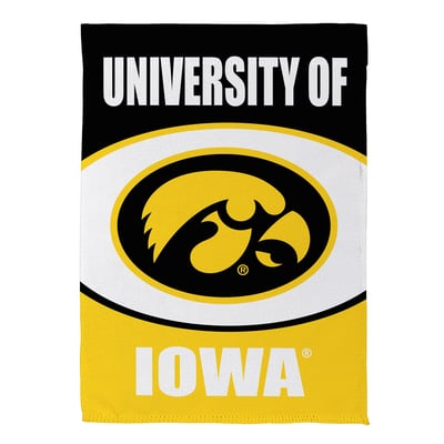  Iowa Hawkeyes 29" x 43" Scoped Logo Double-Sided Suede House Flag